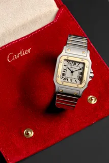 Cartier Santos Galbée 1566 Yellow gold and Stainless steel Silver