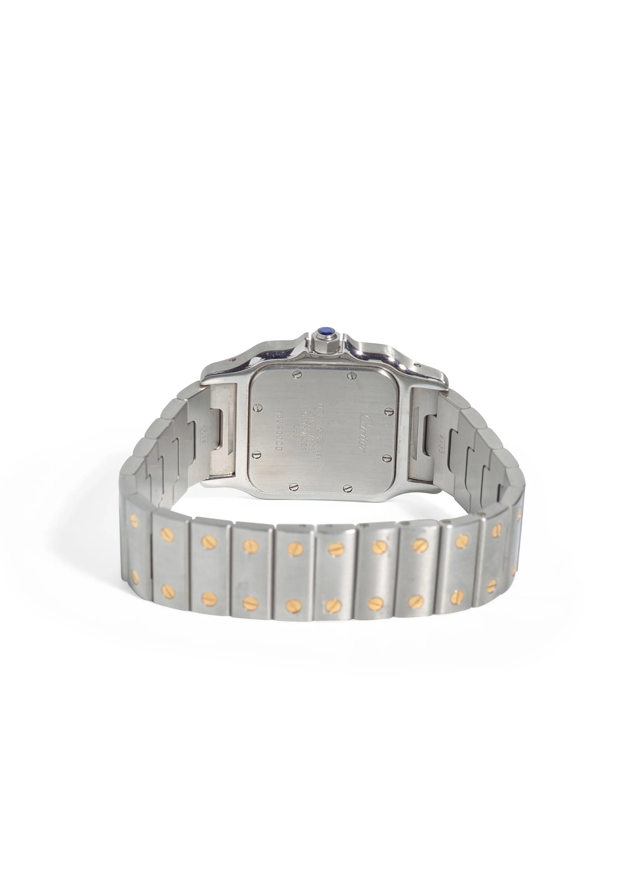 Cartier Santos Galbée 1566 30mm Yellow gold and Stainless steel Silver 2