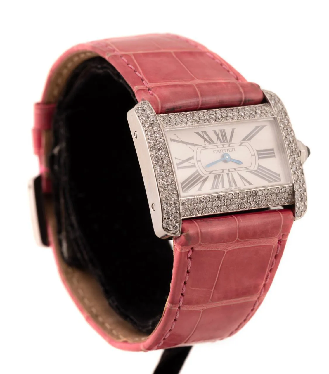 Cartier Tank Divan 2599 25mm Stainless steel and Diamond Cream