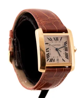 Cartier Tank Française 1840 Yellow gold Guilloché