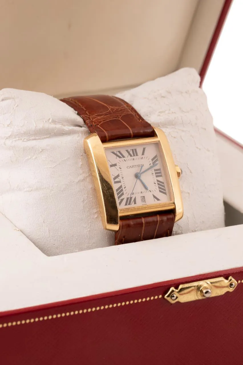 Cartier Tank Française 1840 31mm Yellow gold Guilloché 4