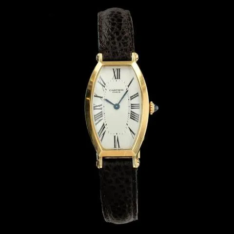 Cartier Tonneau 2451B 14mm Yellow gold Champagne