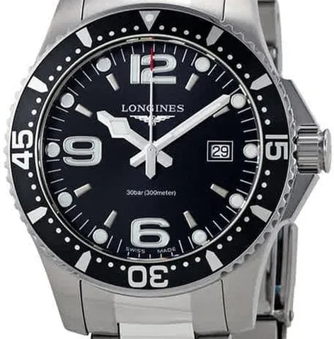 Longines HydroConquest L3.730.4.56.6 39mm Stainless steel Black