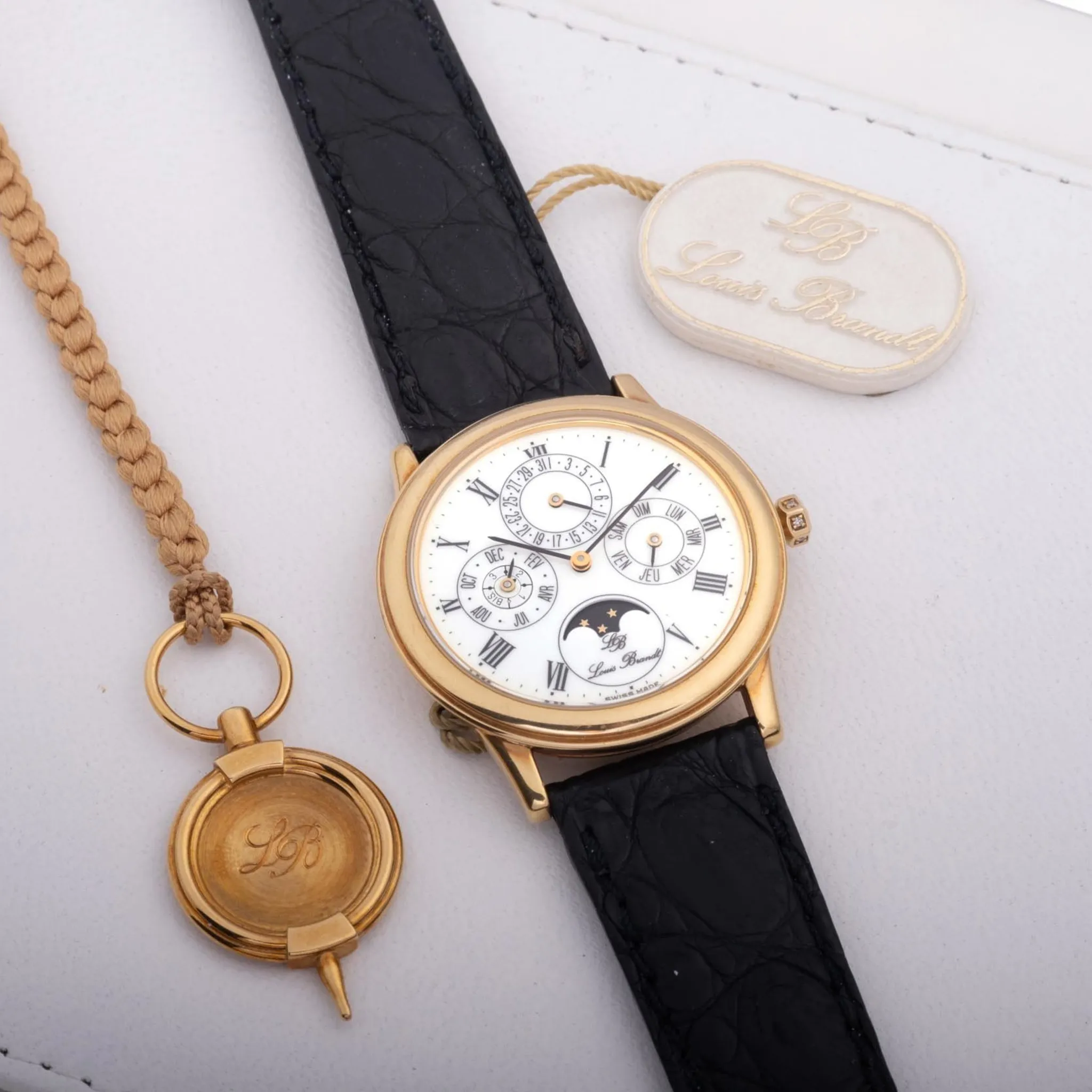 Omega Louis Brandt Perpetual Calendar 156.769 34mm Yellow gold