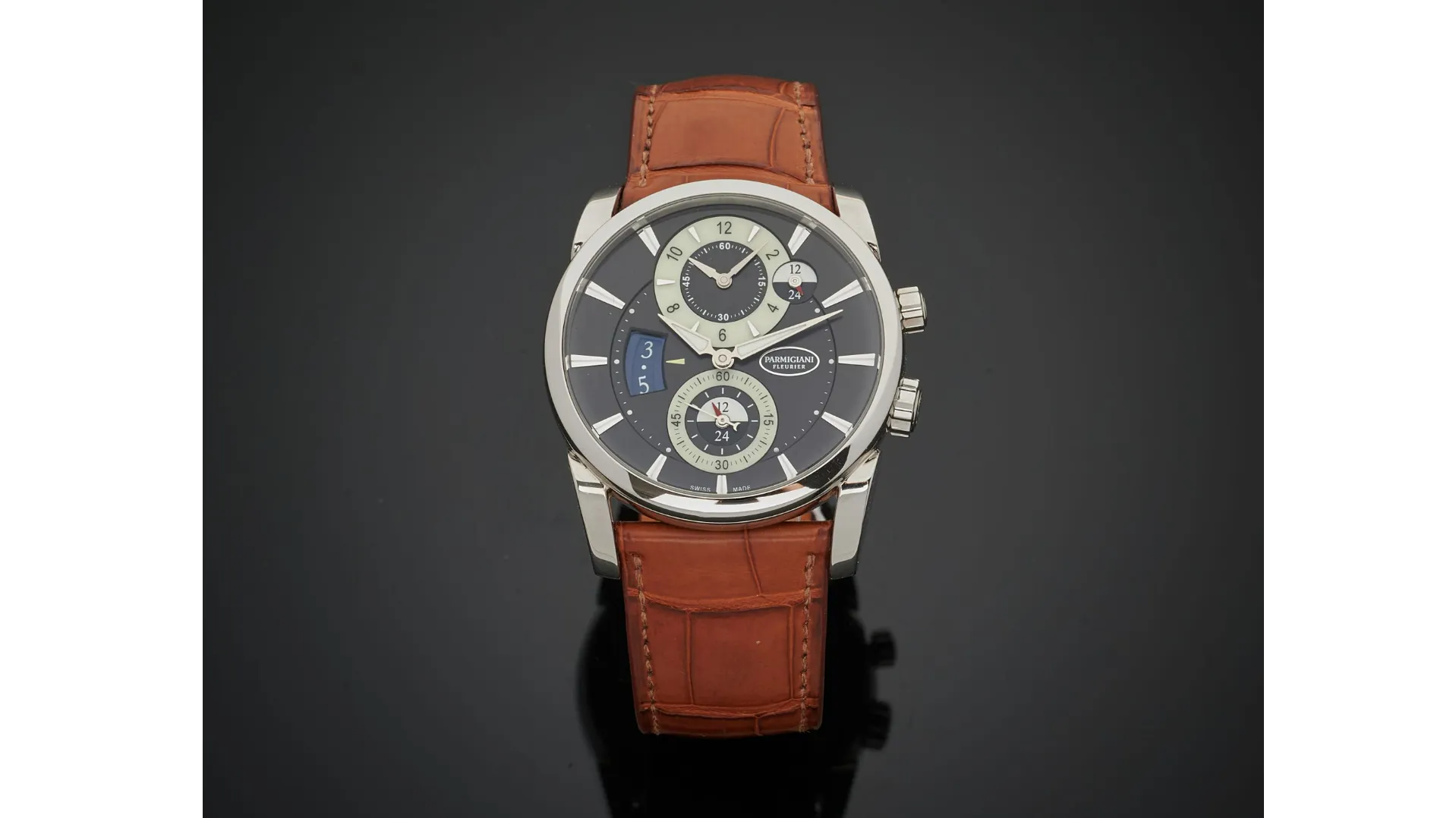 Parmigiani Fleurier Tonda Hémisphères 42mm Stainless steel Black