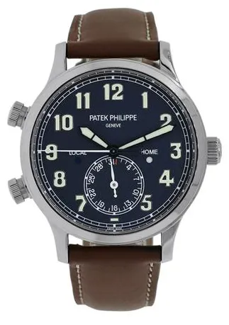 Patek Philippe Calatrava Pilot Travel Time 5524G-001 42mm White gold Blue