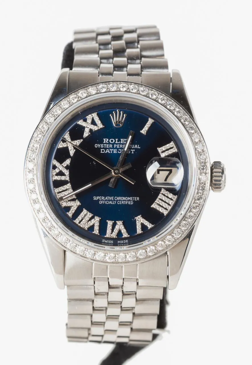 Rolex Datejust 1601 42mm Stainless steel and diamonds Blue 1