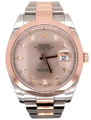 Rolex Datejust 41 126301 41mm Rose gold Silver