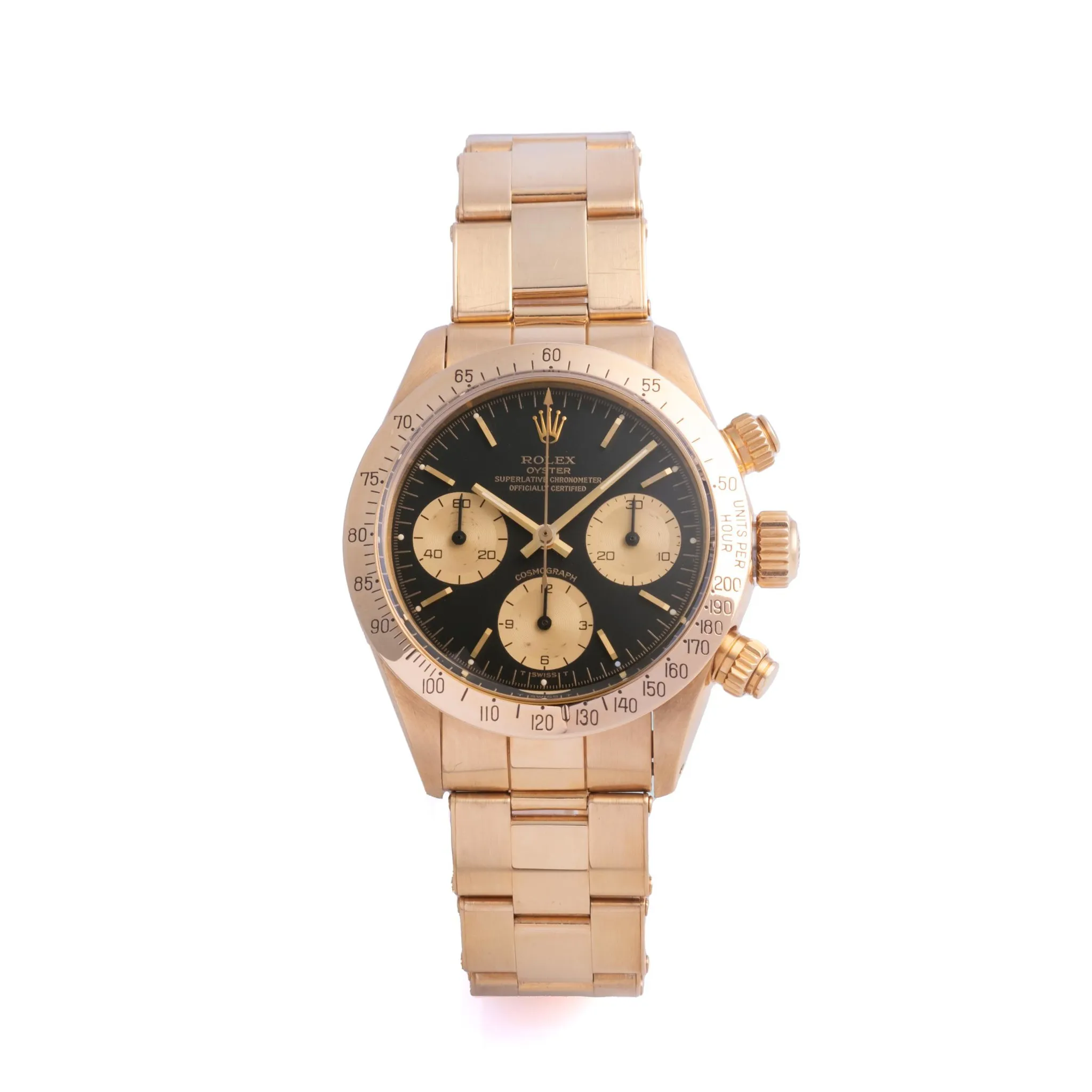 Rolex Daytona 6265 36mm Yellow gold Black