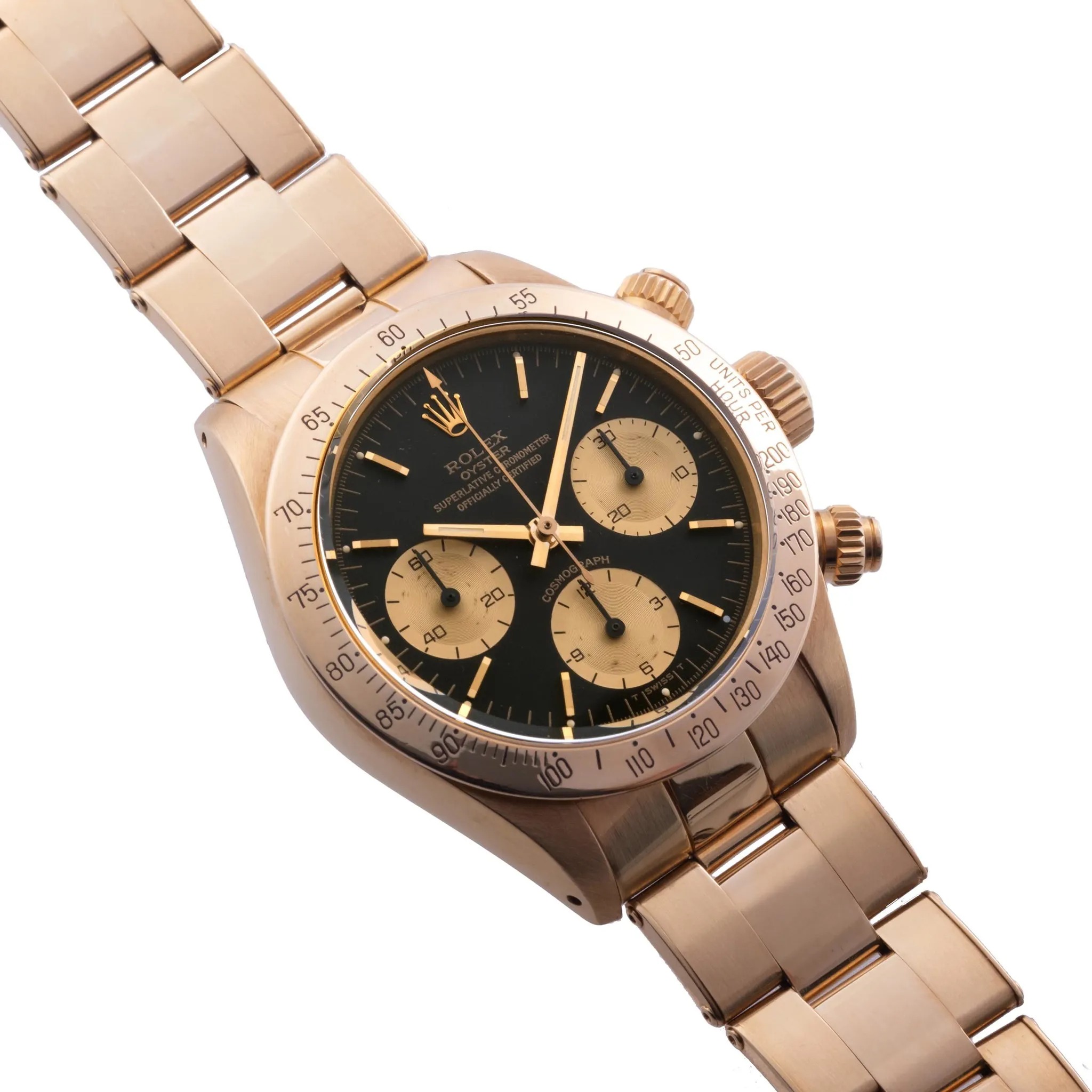 Rolex Daytona 6265 36mm Yellow gold Black 1