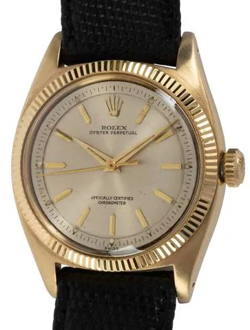 Rolex Oyster Perpetual 6502 35mm Yellow gold Silver