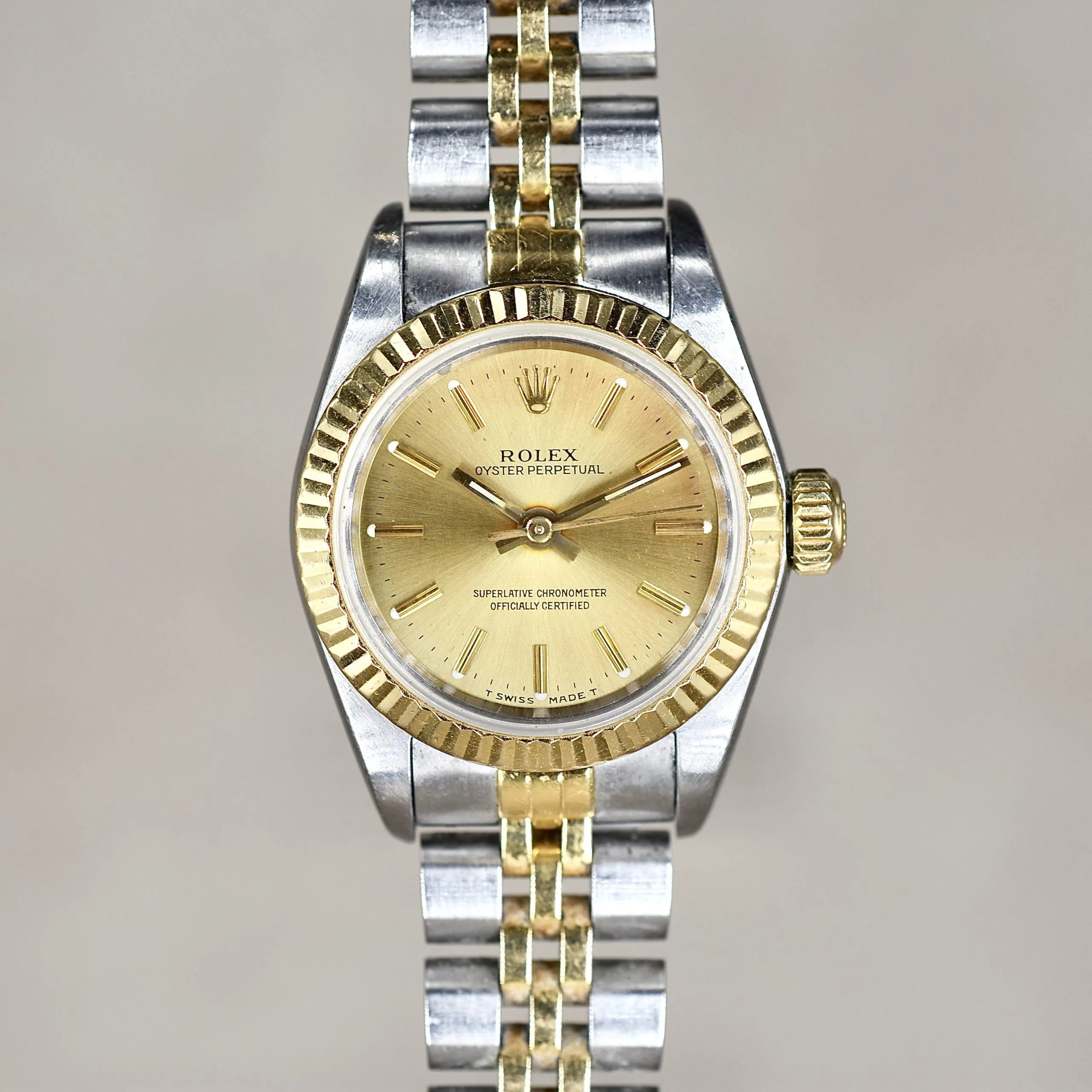 Rolex Oyster Perpetual 67193 24mm Yellow gold and Stainless steel