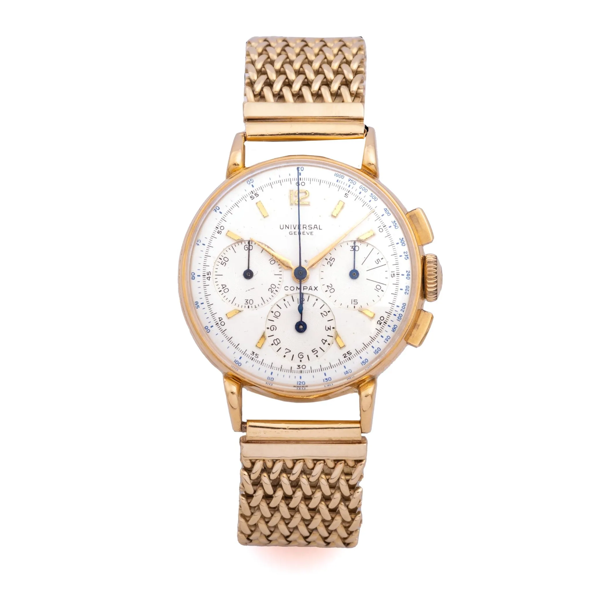 Universal Genève Compax 12232 34mm Yellow gold