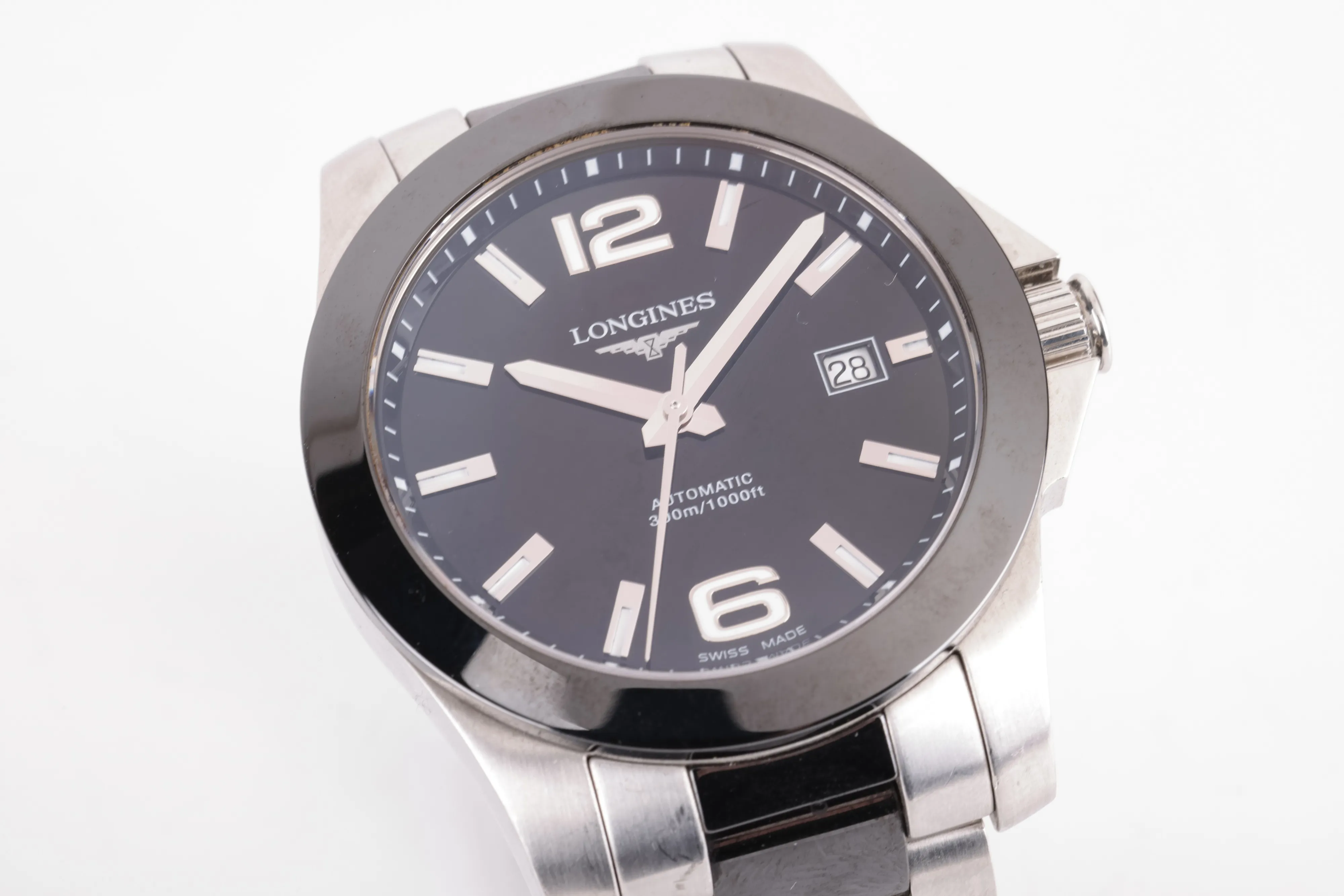 Longines Conquest L3.657.4 41mm Stainless steel and ceramic Black 1
