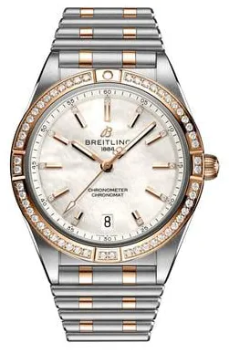 Breitling Chronomat U10380591A2U1 36mm Gold/steel Mother-of-pearl