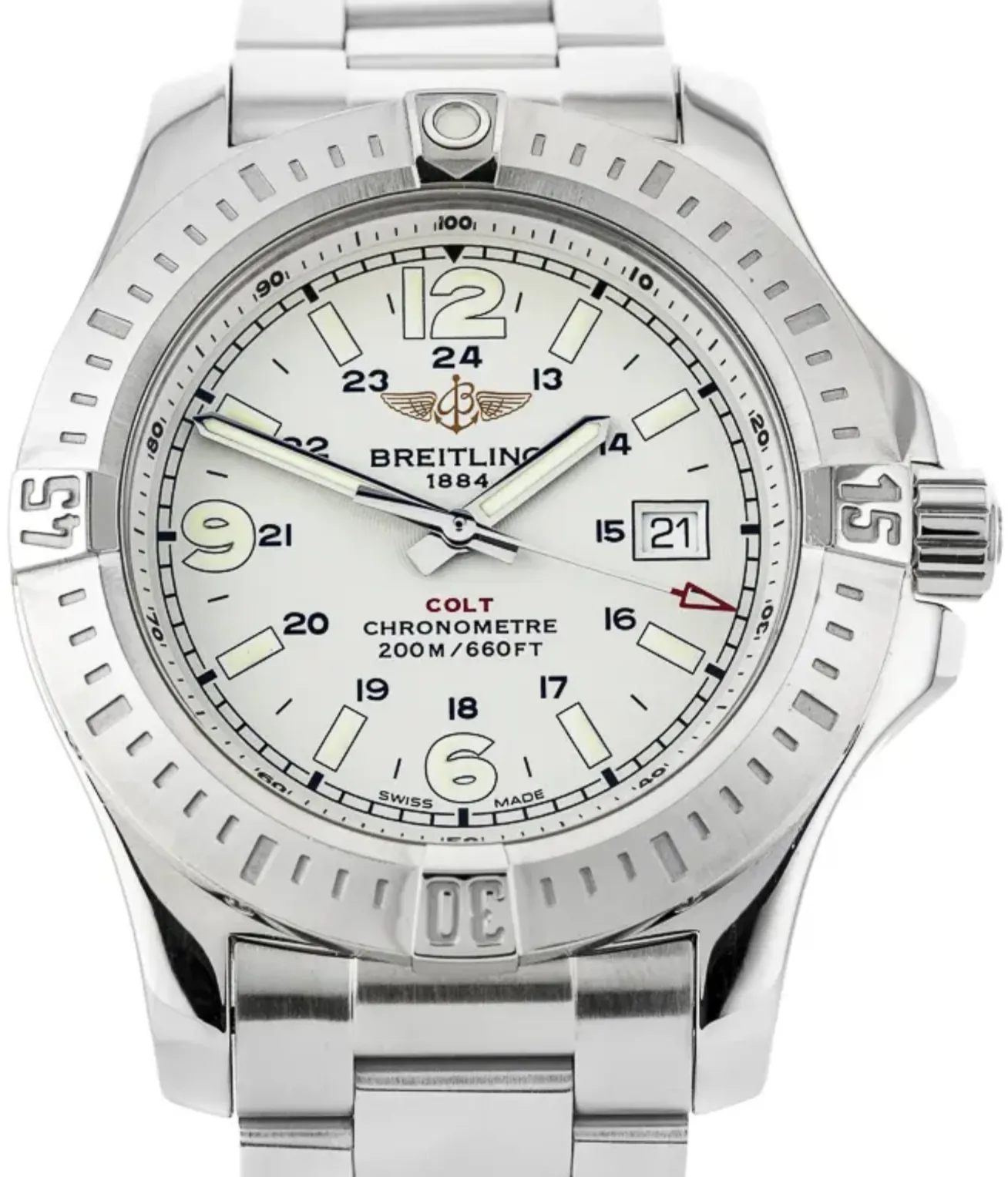 Breitling Colt A74388 44mm Stainless steel White