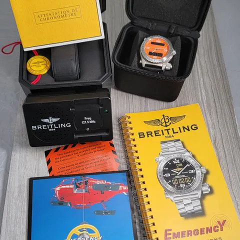 Breitling Emergency E76321 43mm Titanium Orange