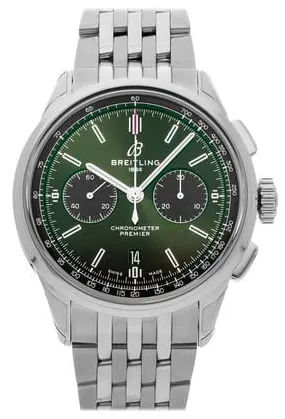 Breitling Premier AB0118221L1A1 42mm Stainless steel Green