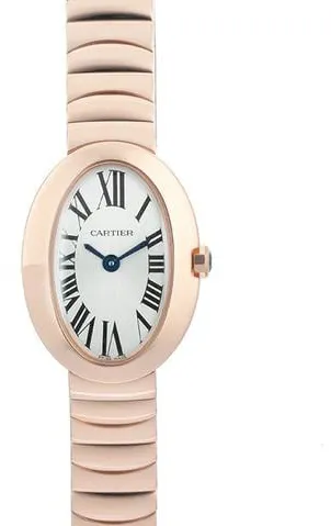 Cartier Baignoire W8000015 25.5mm Rose gold Silver