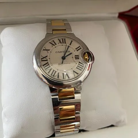 Cartier Ballon Bleu 3489 33mm Yellow gold and Stainless steel Silver