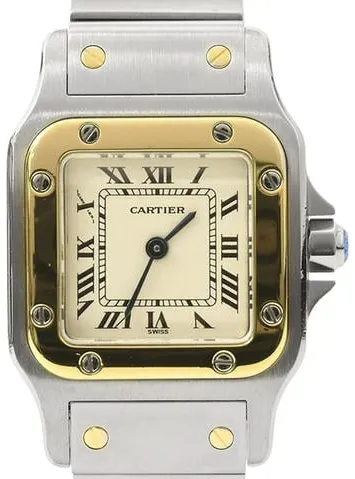 Cartier Santos W20012C4 24mm Yellow gold and Stainless steel White