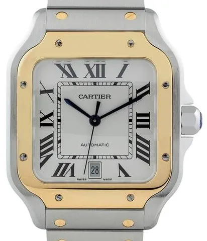 Cartier Santos W2SA0009 40mm Yellow gold and Stainless steel Silver