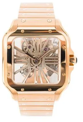 Cartier Santos WHSA0016 40mm Rose gold Transparent