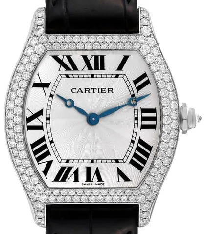 Cartier Tortue WA503851 34.5mm White gold Silver