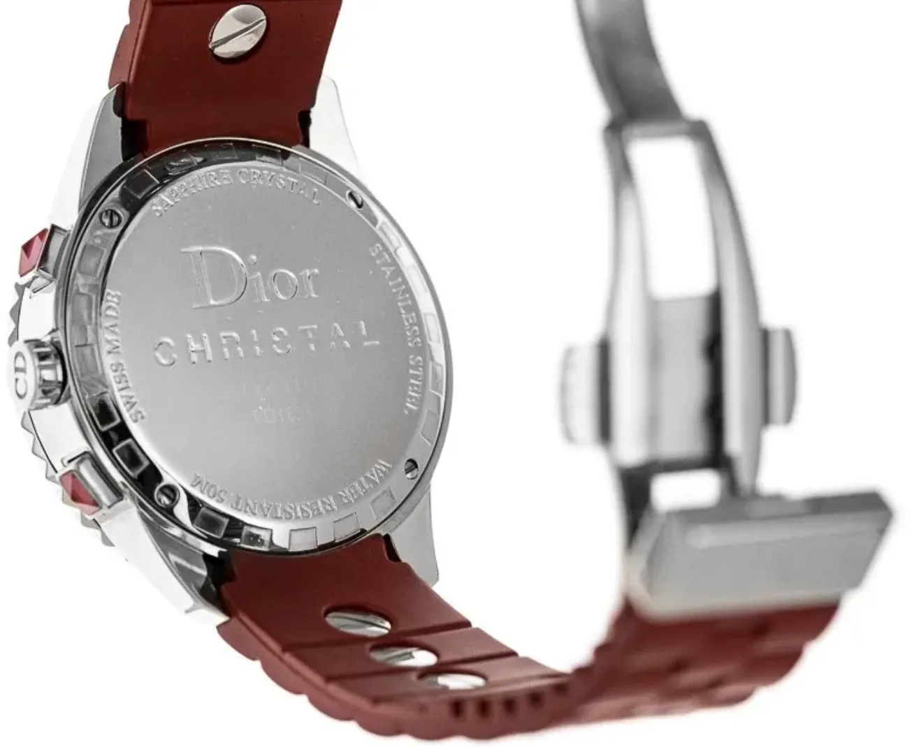 Dior Christal CD11431BR001 Stainless steel Red 3