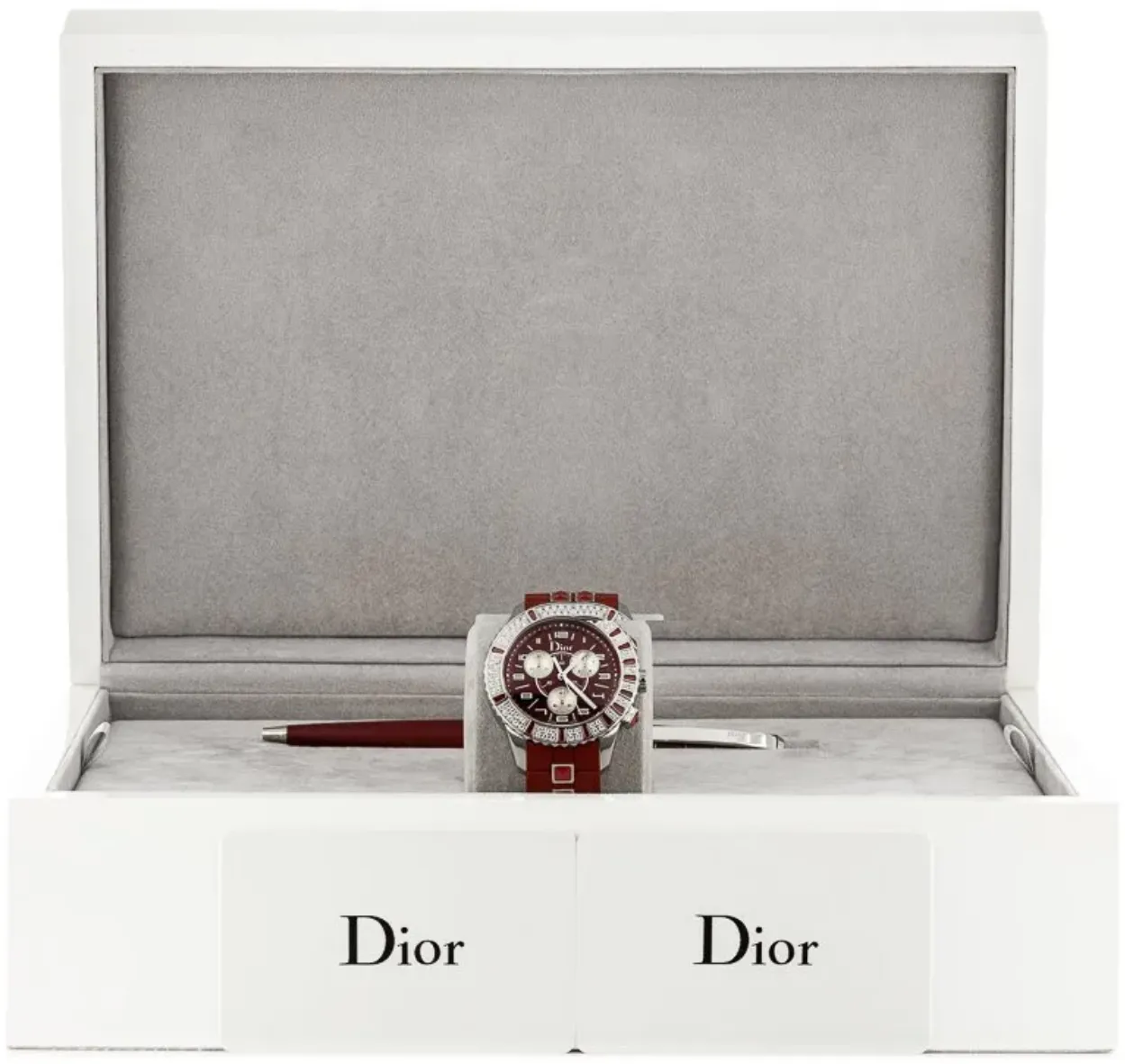 Dior Christal CD11431BR001 Stainless steel Red 4