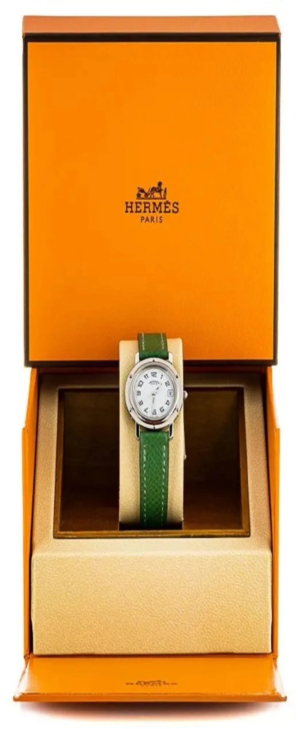 Hermès Clipper CL4.210 23mm Stainless steel White 2