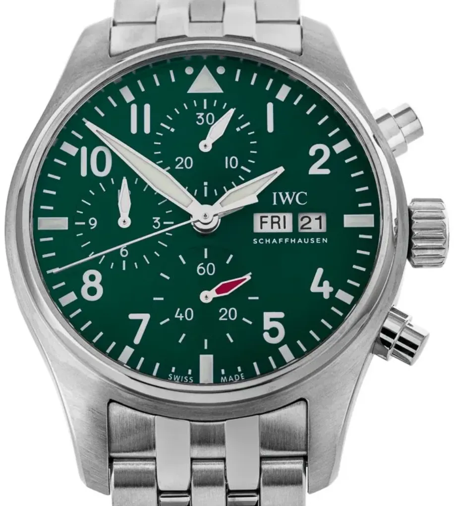 IWC Pilot IW388104 41mm Stainless steel Green