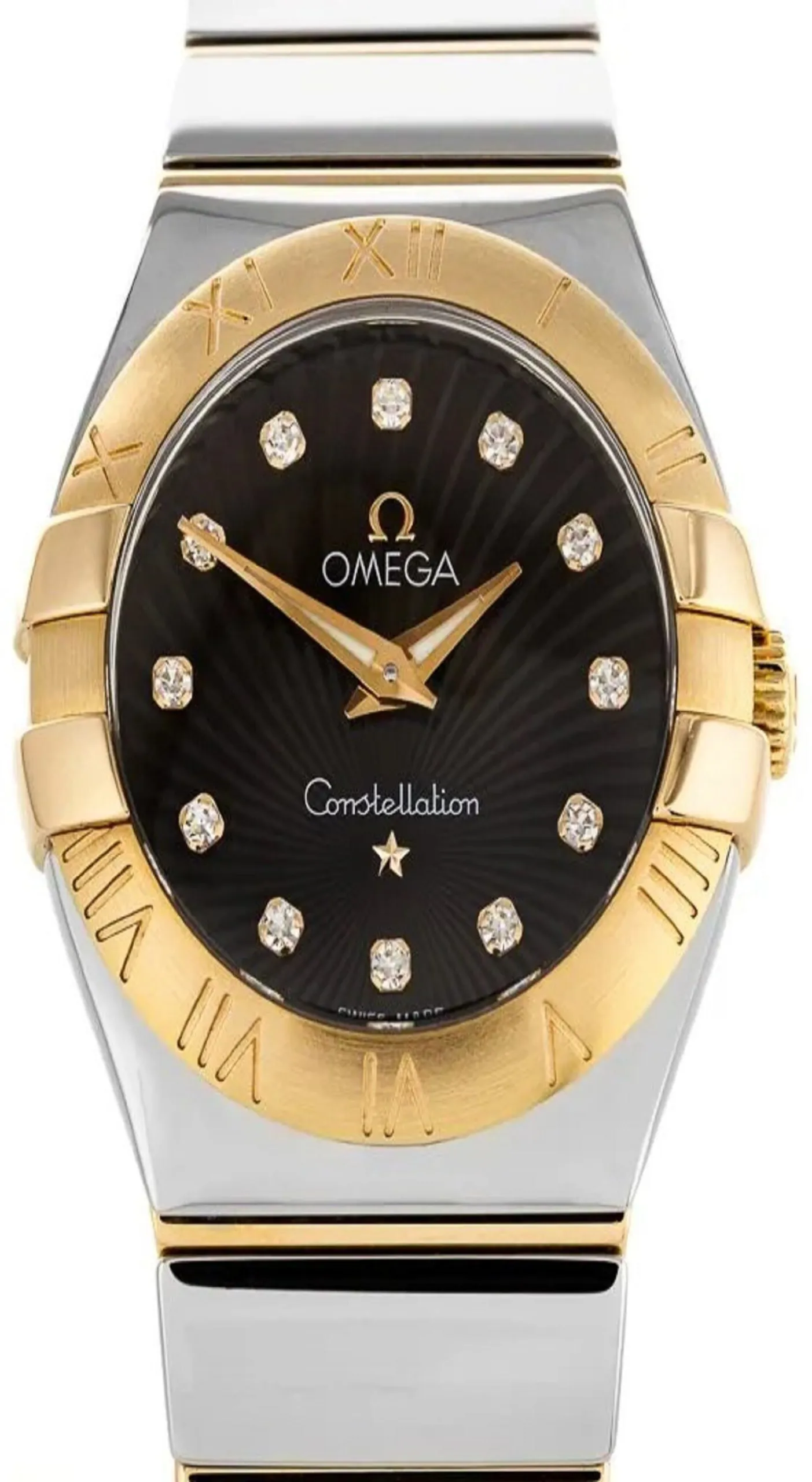 Omega Constellation 123.20.27.60.63.002 27mm Stainless steel and rose gold Brown
