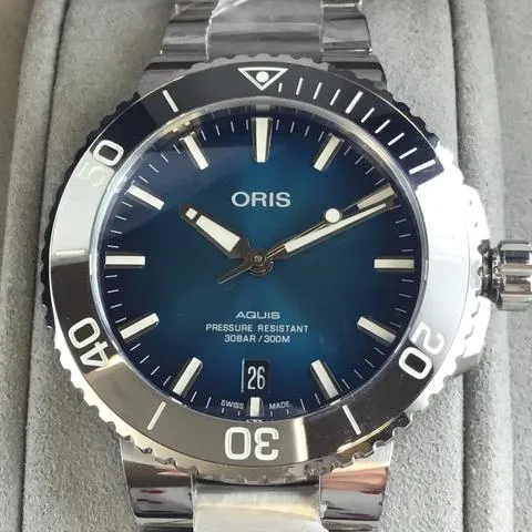 Oris Aquis 01 733 7732 4155-07 8 21 05PEB 39.5mm Stainless steel Blue