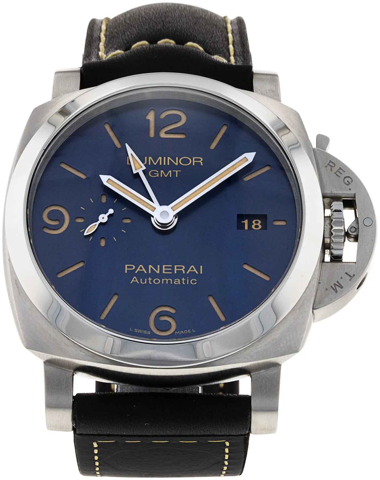 Panerai Luminor PAM01033 44mm Steel Blue Quarter Arabic