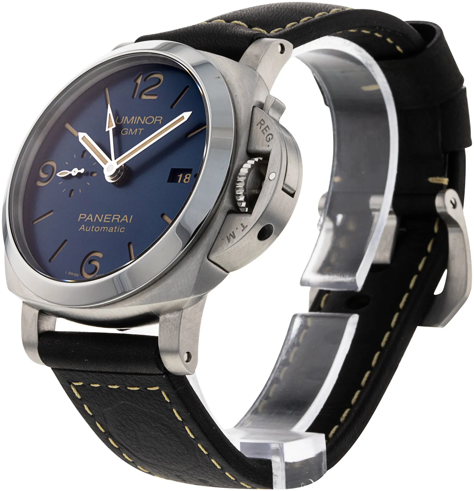 Panerai Luminor PAM01033 44mm Steel Blue Quarter Arabic 1