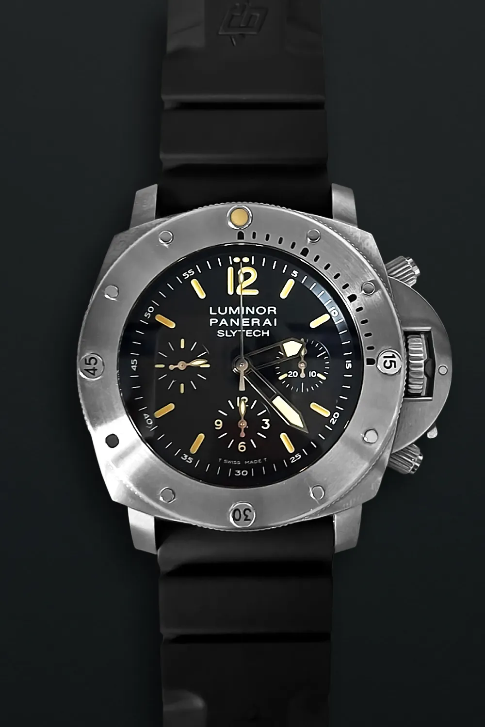 Panerai Luminor Submersible 1950 Chrono Slytech PAM 00202 47mm Titanium Black