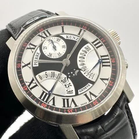 Pierre Kunz PKG 402 SDRL 44mm White gold Silver