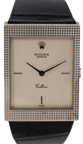 Rolex Cellini King Midas 4127 24.5mm White gold Silver