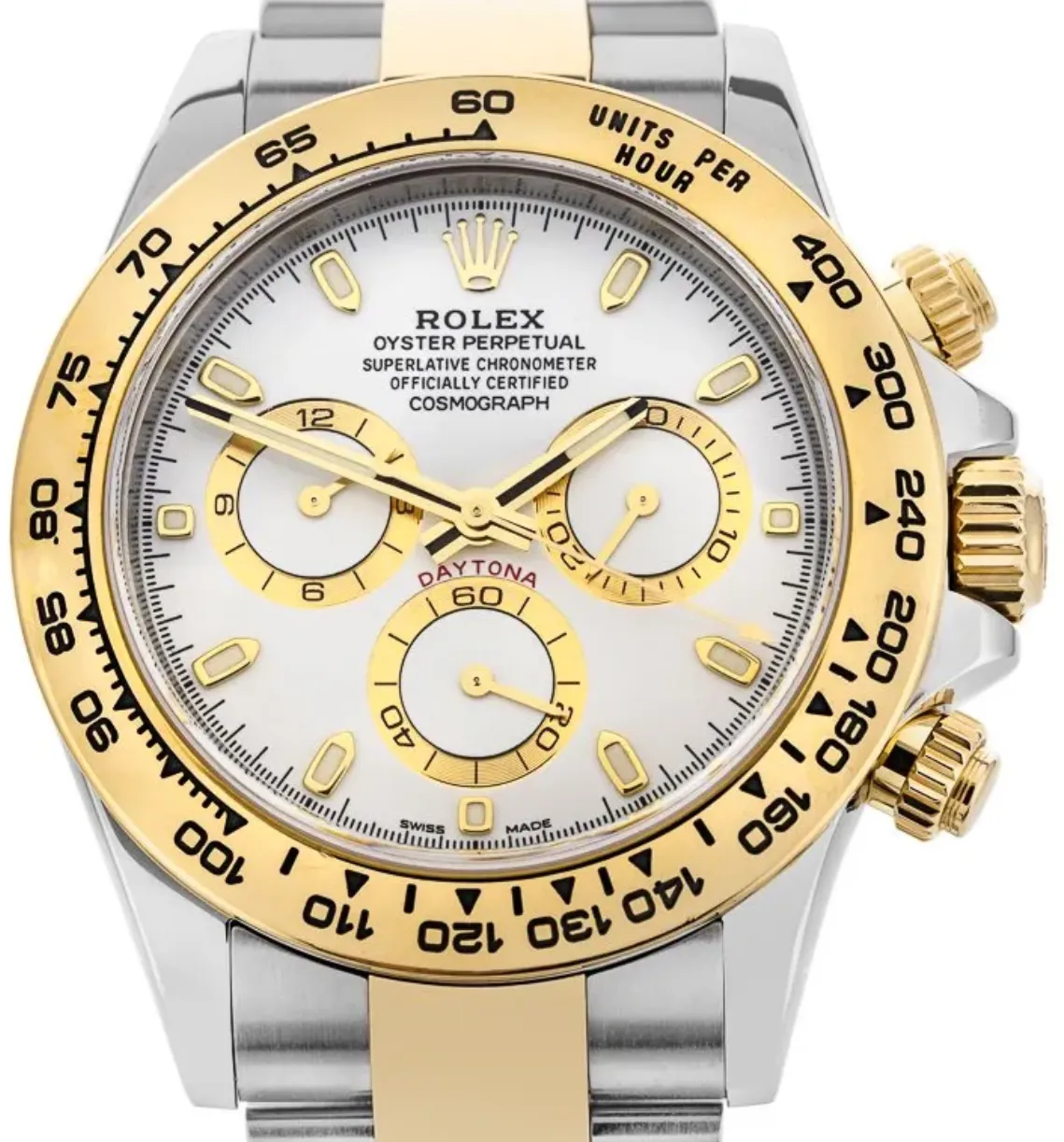 Rolex Daytona 116503 40mm Stainless steel and yellow gold White