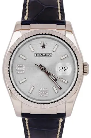 Rolex Datejust 36 116139 40mm White gold Silver