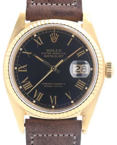 Rolex Datejust 36 16018 Yellow gold Black 1