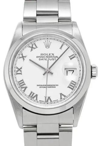 Rolex Datejust 36 16200 36mm Stainless steel White