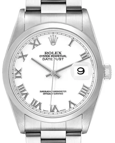 Rolex Datejust 36 16200 36mm Stainless steel White