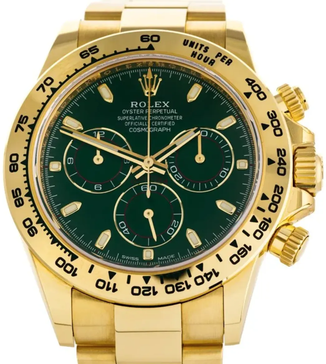 Rolex Daytona 116508 40mm 18ct yellow gold Green