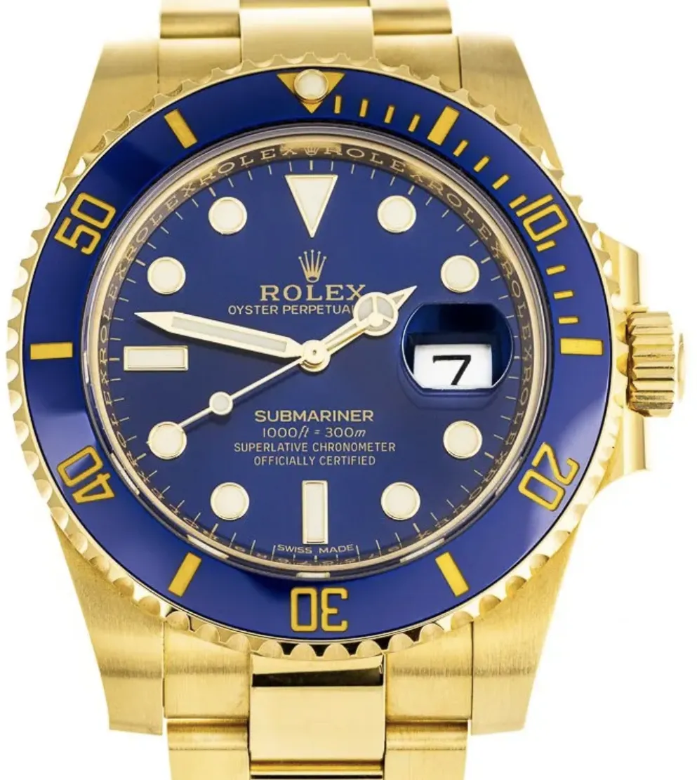 Rolex Submariner 116618LB 40mm 18ct yellow gold Blue