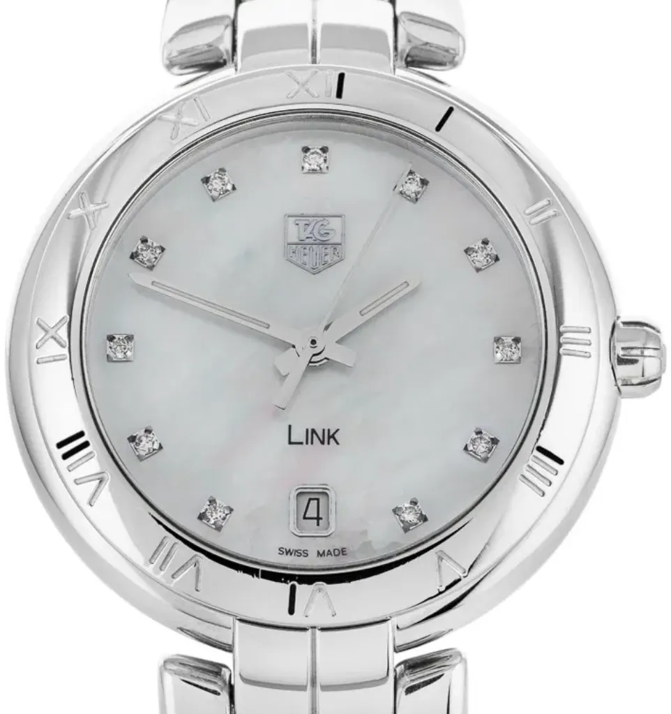 TAG Heuer Link WAT1315.BA0956 34.5mm Stainless steel White Mother Of Pearl Diamond