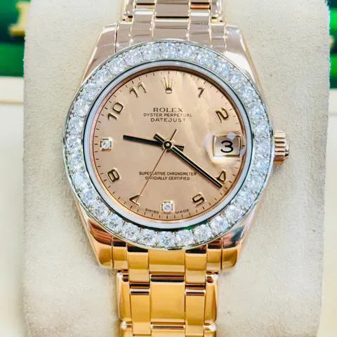 Rolex Pearlmaster 81285 34mm Rose gold Mother-of-pearl