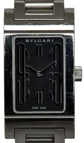 Bulgari Rettangolo 20mm Stainless steel Black