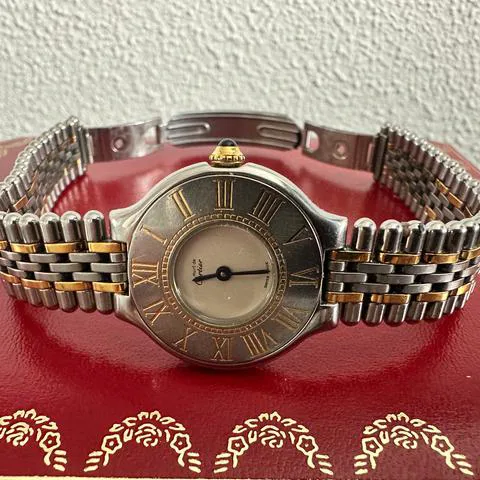 Cartier Must 21 125000P 28mm Yellow gold and Stainless steel White